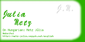 julia metz business card