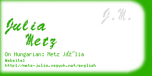 julia metz business card
